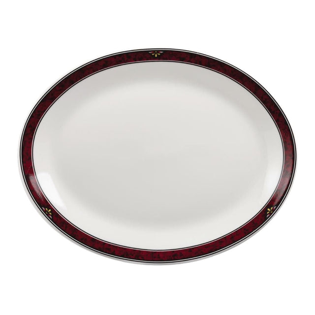 Churchill Milan Oval Platters 254mm (Pack of 12) JD Catering Equipment Solutions Ltd