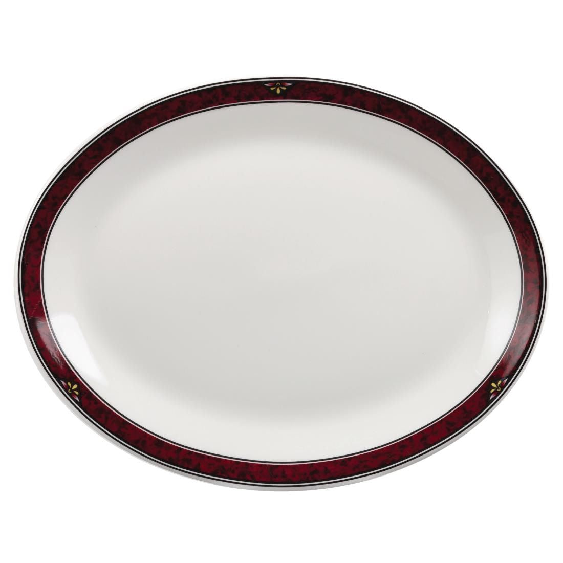 Churchill Milan Oval Platters 305mm (Pack of 12) JD Catering Equipment Solutions Ltd