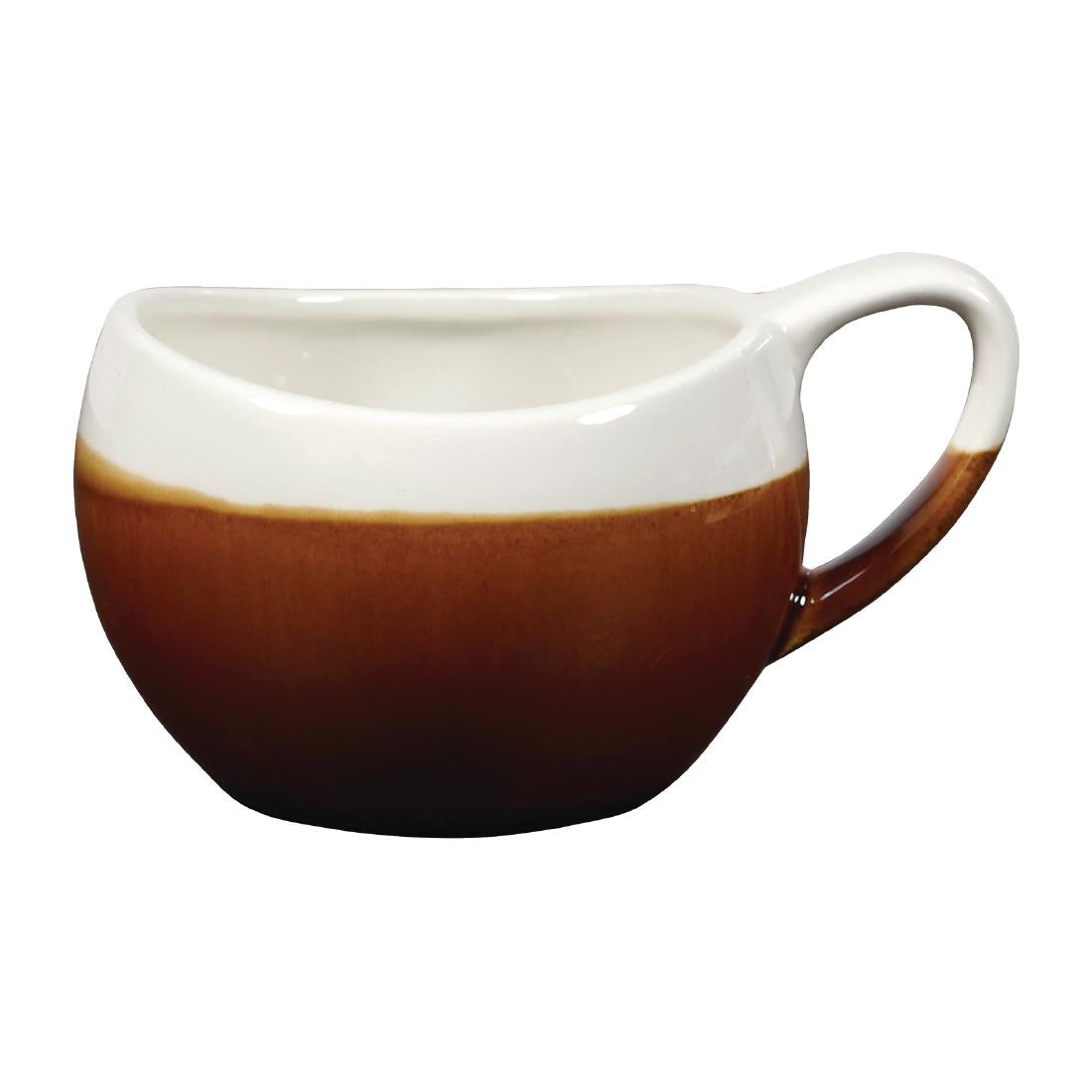 Churchill Monochrome Bulb Cups Cinnamon Brown 180ml (Pack of 6) JD Catering Equipment Solutions Ltd