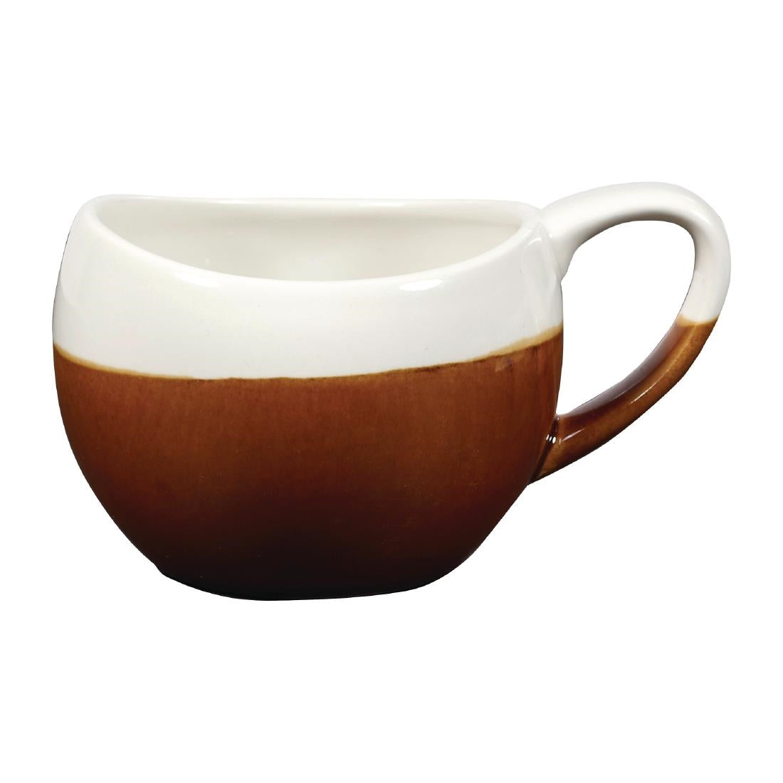 Churchill Monochrome Bulb Cups Cinnamon Brown 240ml (Pack of 6) JD Catering Equipment Solutions Ltd