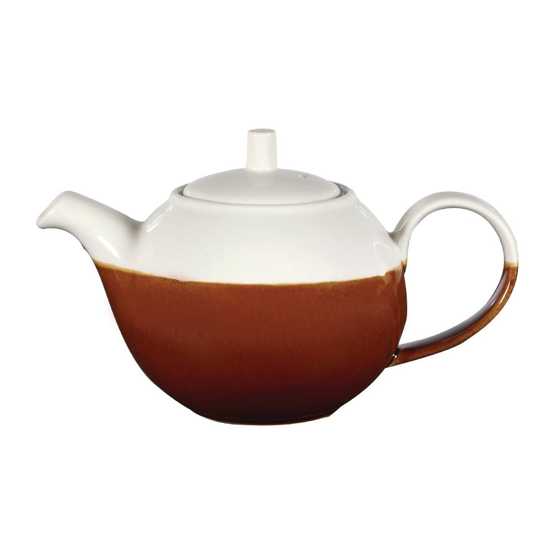 Churchill Monochrome Profile Teapots Cinnamon Brown 430ml (Pack of 4) JD Catering Equipment Solutions Ltd