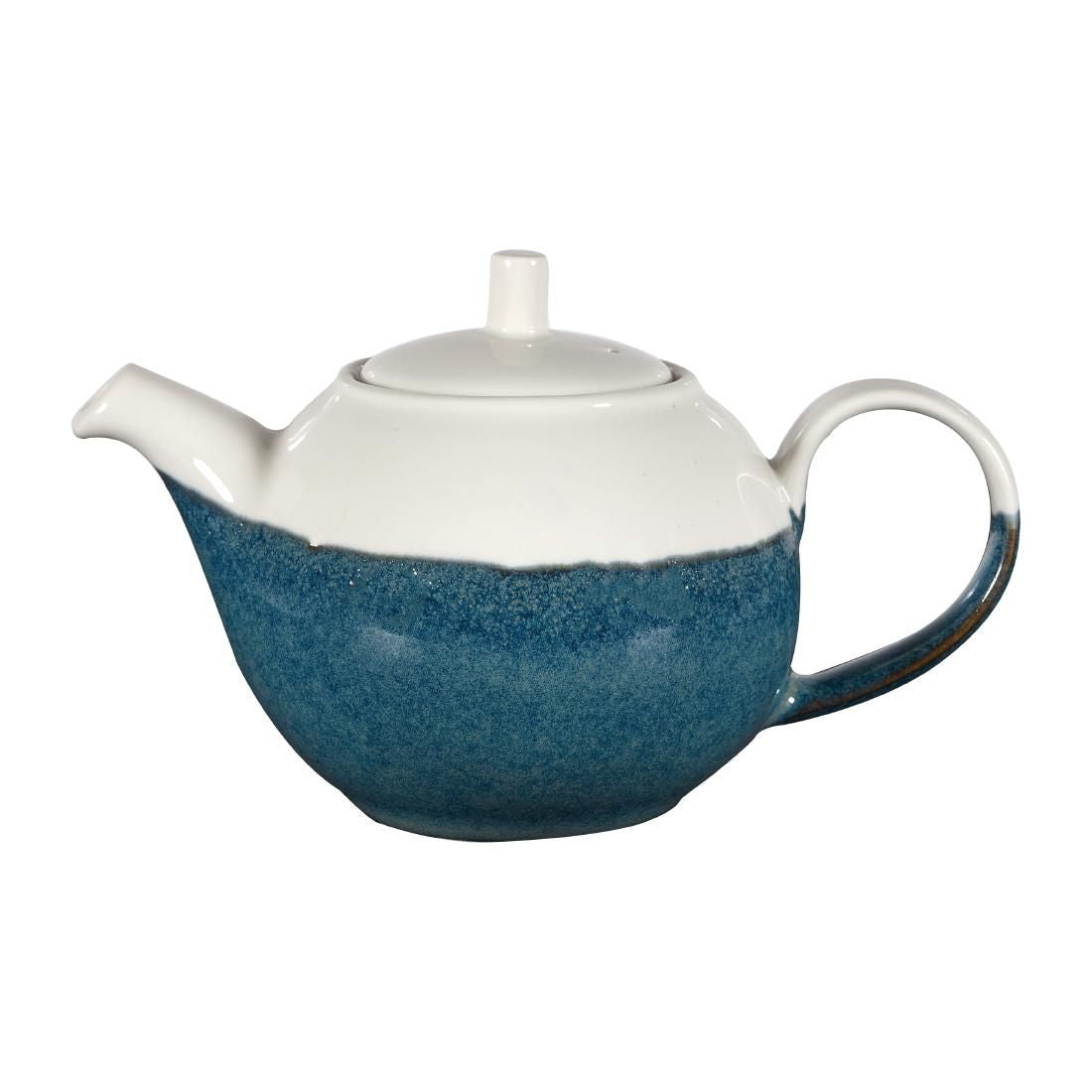 Churchill Monochrome Profile Teapots Sapphire Blue 430ml (Pack of 4) JD Catering Equipment Solutions Ltd