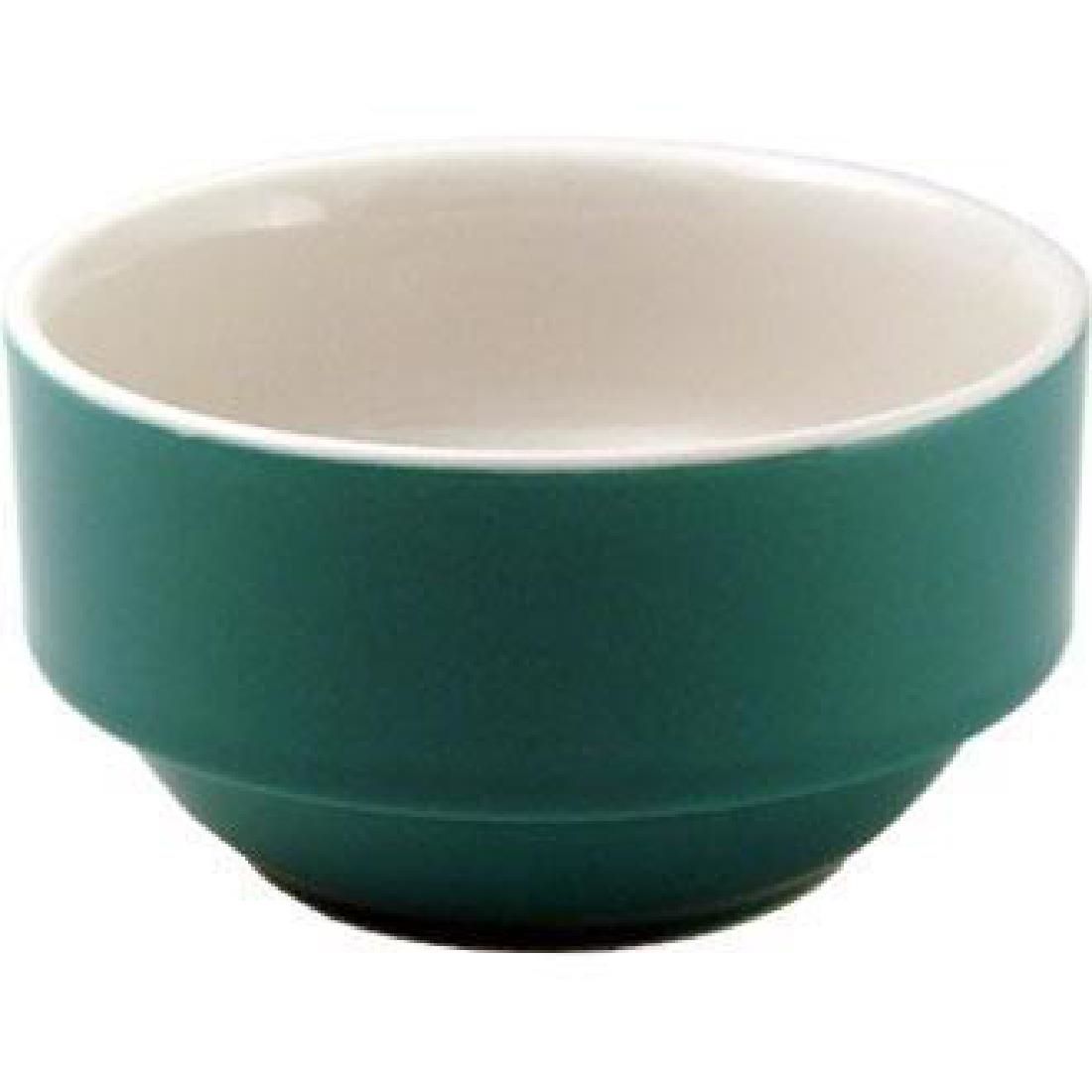 Churchill New Horizons Colour Glaze Consomme Bowls Green 105mm JD Catering Equipment Solutions Ltd