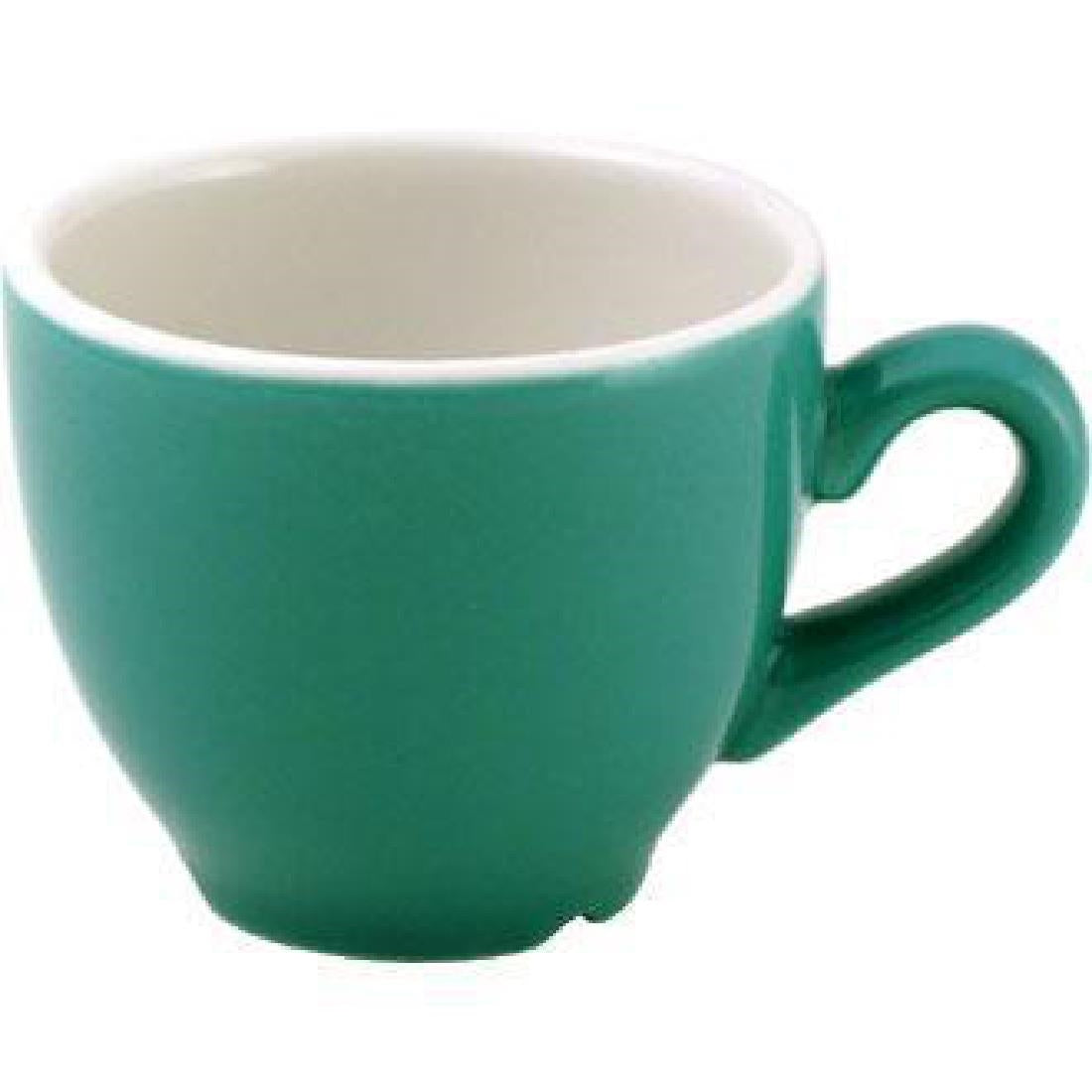 Churchill New Horizons Colour Glaze Espresso Cups Green 85ml (Pack of 24) JD Catering Equipment Solutions Ltd