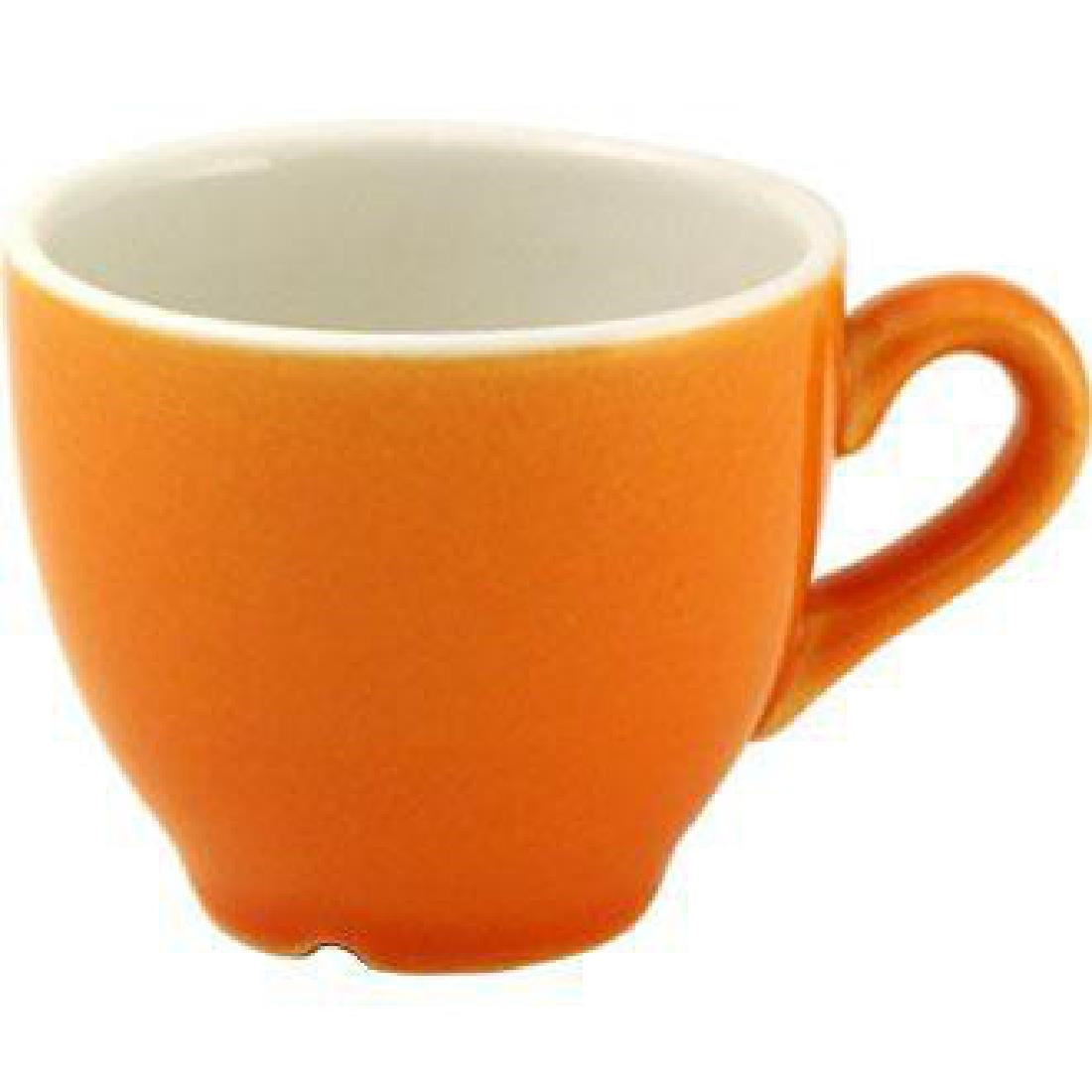 Churchill New Horizons Colour Glaze Espresso Cups Orange 85ml (Pack of 24) JD Catering Equipment Solutions Ltd