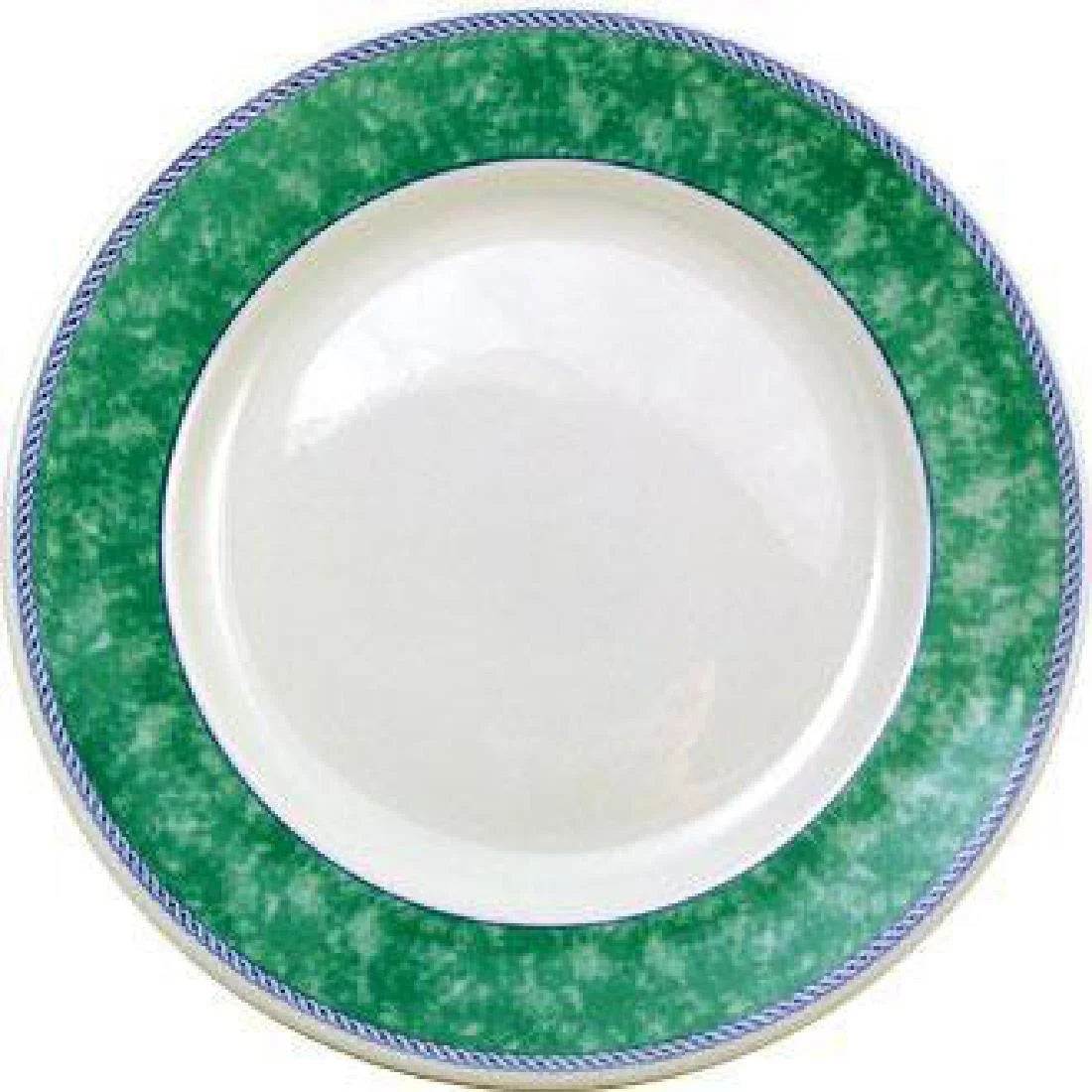 Churchill New Horizons Marble Border Classic Plates Green 280mm (Pack of 12) JD Catering Equipment Solutions Ltd