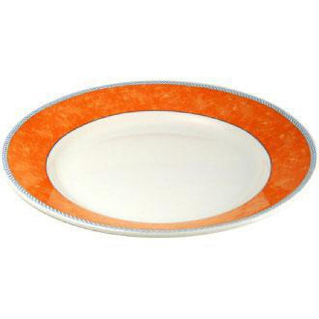 Churchill New Horizons Marble Border Mediterranean Dishes Orange 252mm JD Catering Equipment Solutions Ltd