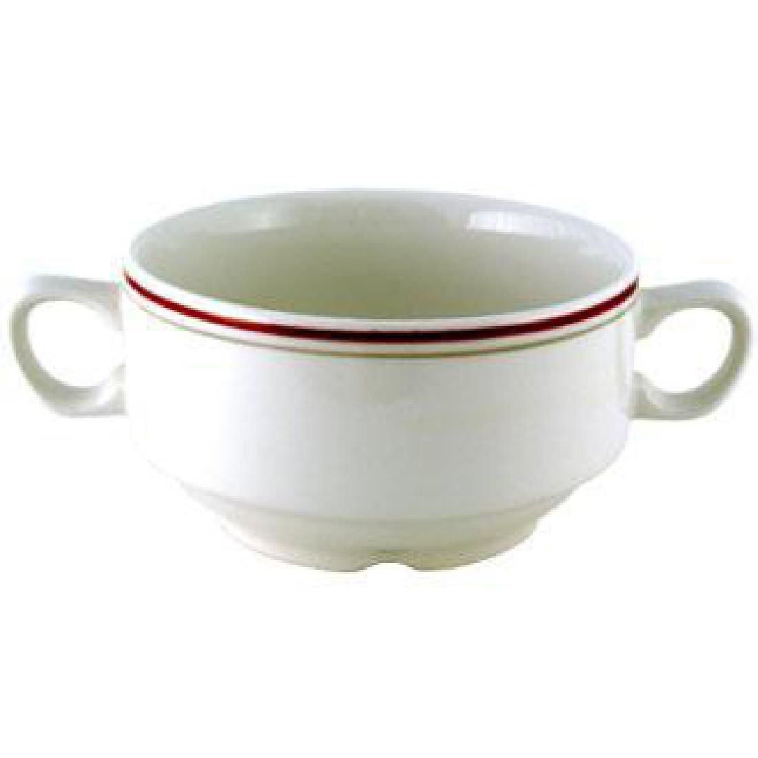 Churchill Nova Clyde Handled Soup Bowls 398ml (Pack of 24) JD Catering Equipment Solutions Ltd