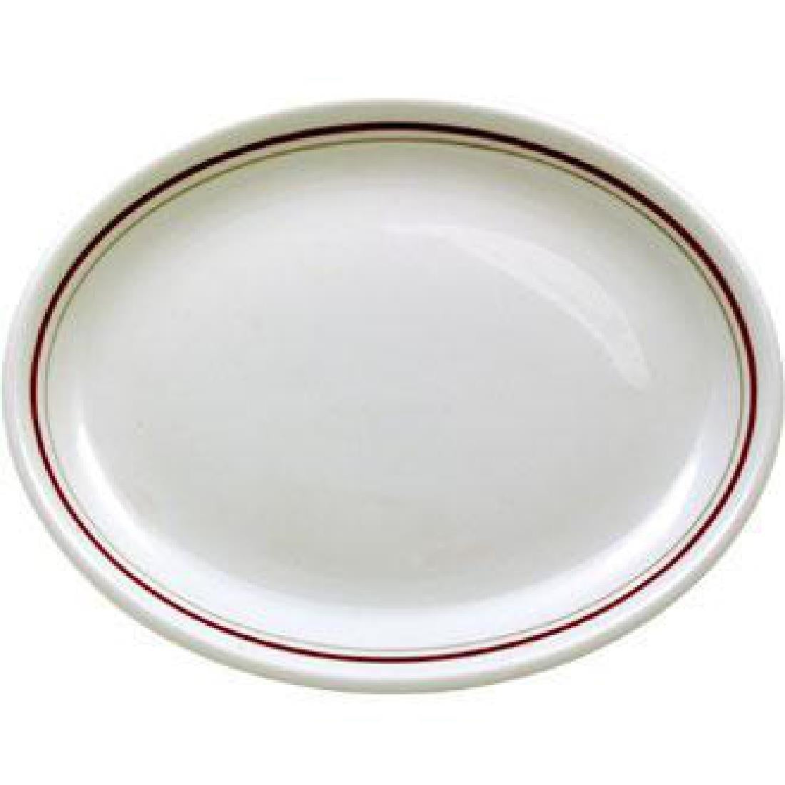 Churchill Nova Clyde Oval Plates 254mm (Pack of 12) JD Catering Equipment Solutions Ltd