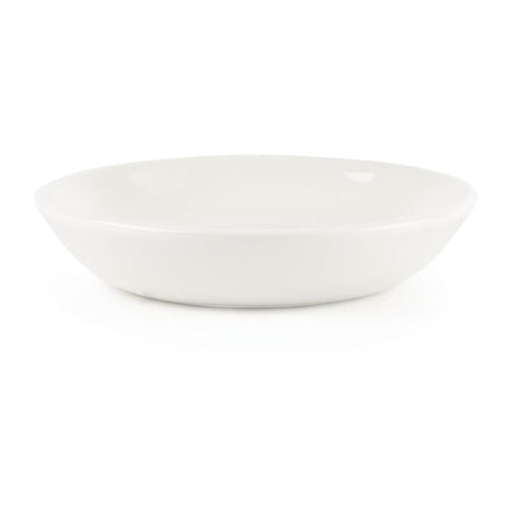 Churchill Plain Whiteware Butter Dish (Pack of 24) JD Catering Equipment Solutions Ltd