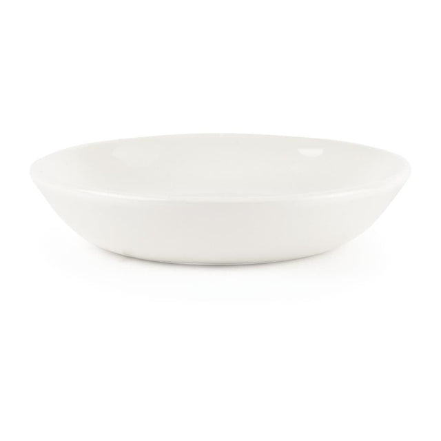 Churchill Plain Whiteware Butter Dish (Pack of 24) JD Catering Equipment Solutions Ltd
