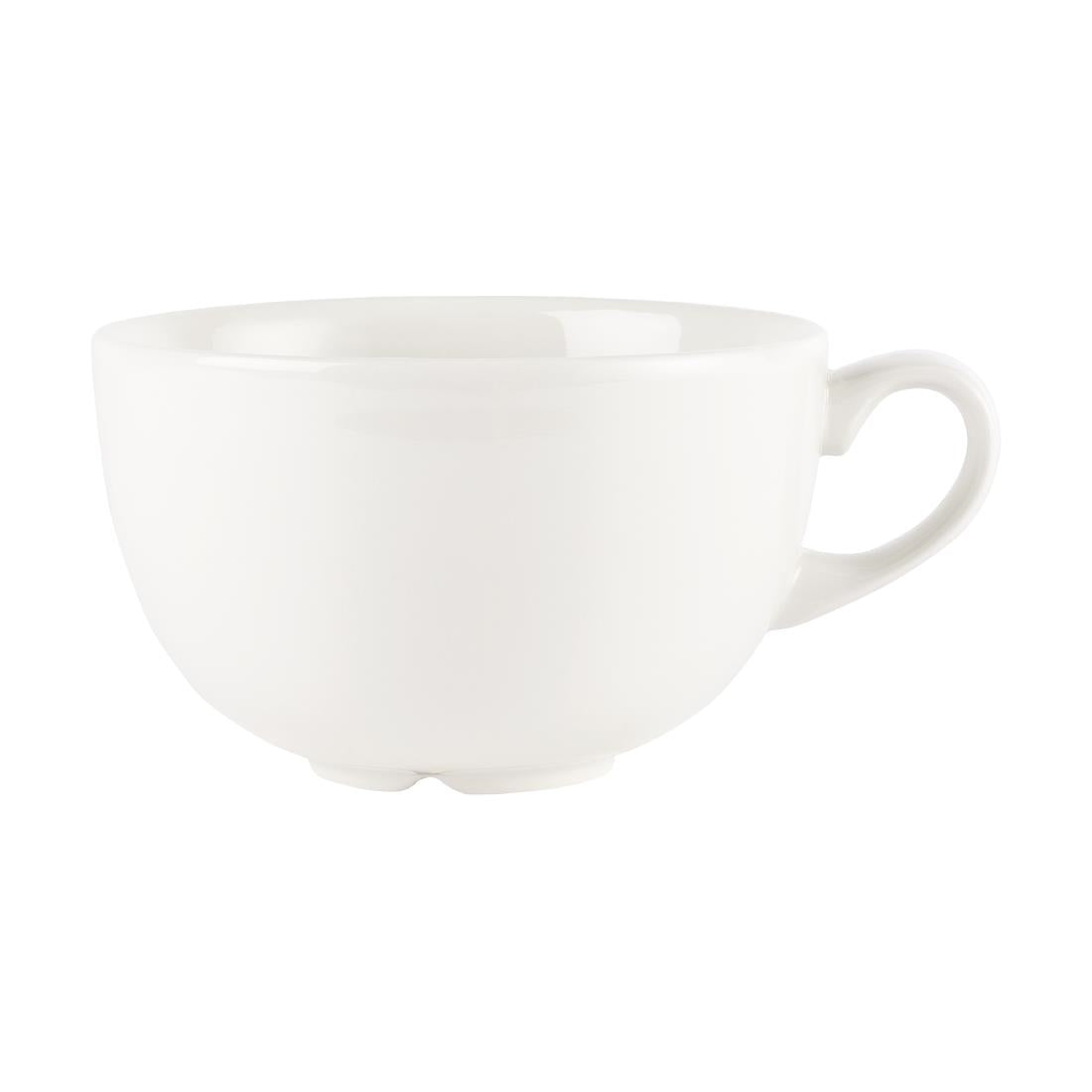 Churchill Plain Whiteware Cappuccino Cups 440ml (Pack of 6) JD Catering Equipment Solutions Ltd