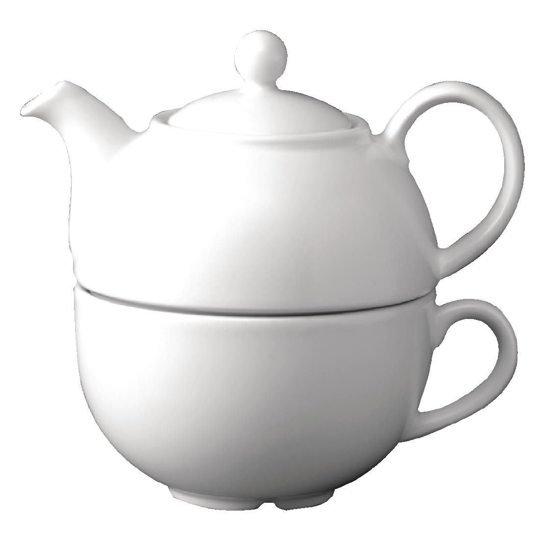Churchill Plain Whiteware Teapots 370ml (Pack of 4) JD Catering Equipment Solutions Ltd