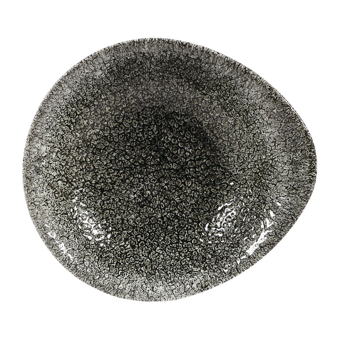 Churchill Raku Round Dish Quartz Black 160mm (Pack of 12) JD Catering Equipment Solutions Ltd