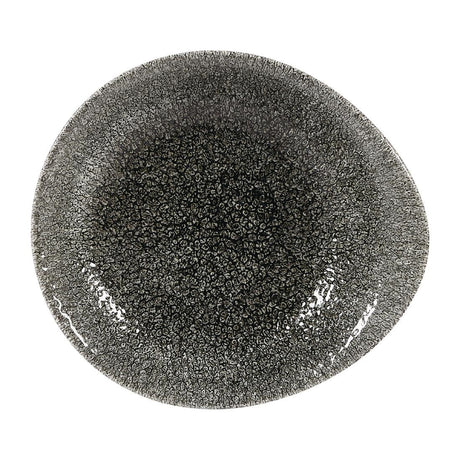Churchill Raku Round Dish Quartz Black 185mm (Pack of 12) JD Catering Equipment Solutions Ltd