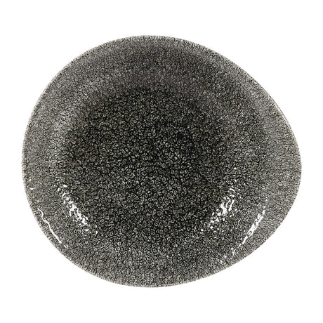 Churchill Raku Round Dish Quartz Black 185mm (Pack of 12) JD Catering Equipment Solutions Ltd