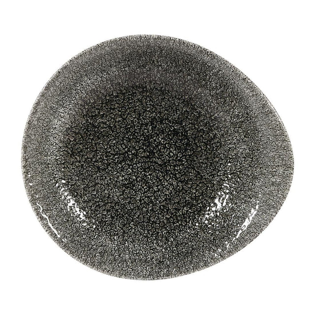 Churchill Raku Round Dish Quartz Black 185mm (Pack of 12) JD Catering Equipment Solutions Ltd