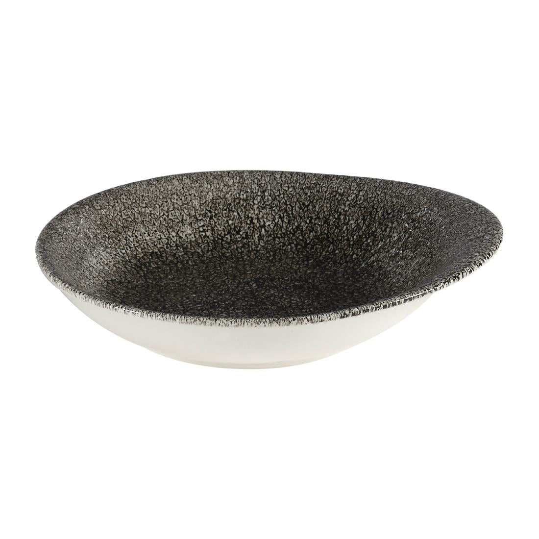 Churchill Raku Round Dish Quartz Black 185mm (Pack of 12) JD Catering Equipment Solutions Ltd