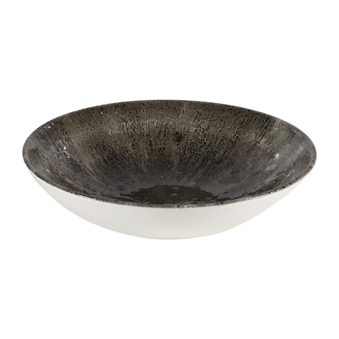 Churchill Stone Quartz Black Evolve Coupe Bowls 182mm (Pack of 12) JD Catering Equipment Solutions Ltd