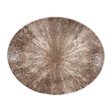 Churchill Stone Zircon Brown Orbit Oval Coupe Plates 270mm (Pack of 12) JD Catering Equipment Solutions Ltd