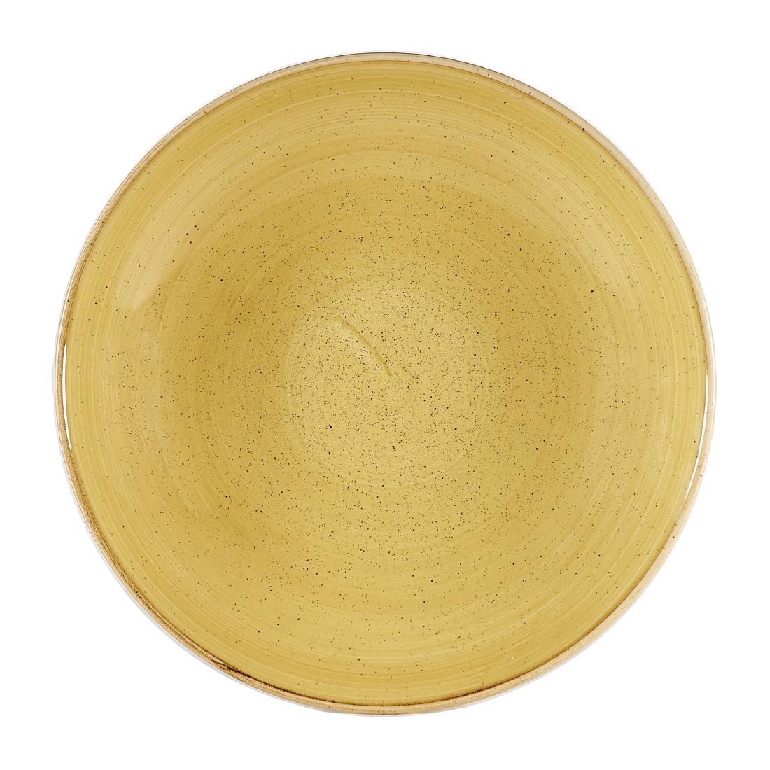 Churchill Stonecast Coupe Bowls Mustard Seed Yellow 310mm (Pack of 6) JD Catering Equipment Solutions Ltd
