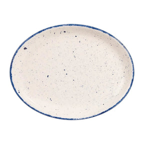 DS589 Churchill Stonecast Hints Oval Plates Indigo Blue 254mm (Pack of 12) - JD Catering Equipment Solutions Ltd