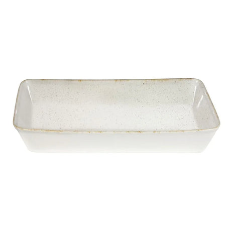 DY201 Churchill Stonecast Hints Rectangular Baking Dishes Barley White 250 x 380mm - JD Catering Equipment Solutions Ltd