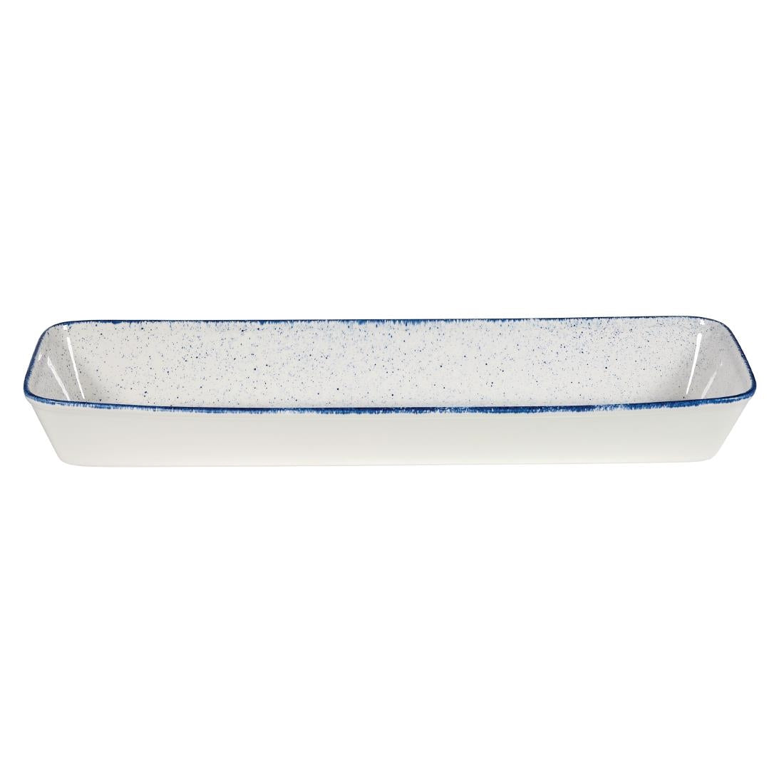 Churchill Stonecast Hints Rectangular Baking Dishes Indigo Blue 160 x 530mm JD Catering Equipment Solutions Ltd