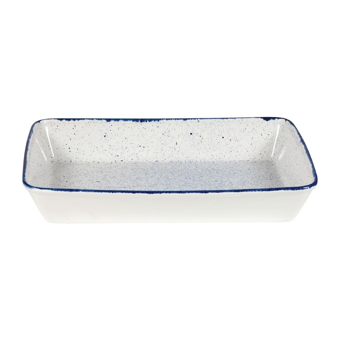 Churchill Stonecast Hints Rectangular Baking Dishes Indigo Blue 250 x 380mm JD Catering Equipment Solutions Ltd