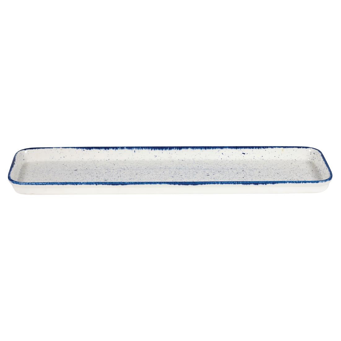 Churchill Stonecast Hints Rectangular Flat Trays Indigo Blue 150 x 530mm (Pack of 4) JD Catering Equipment Solutions Ltd