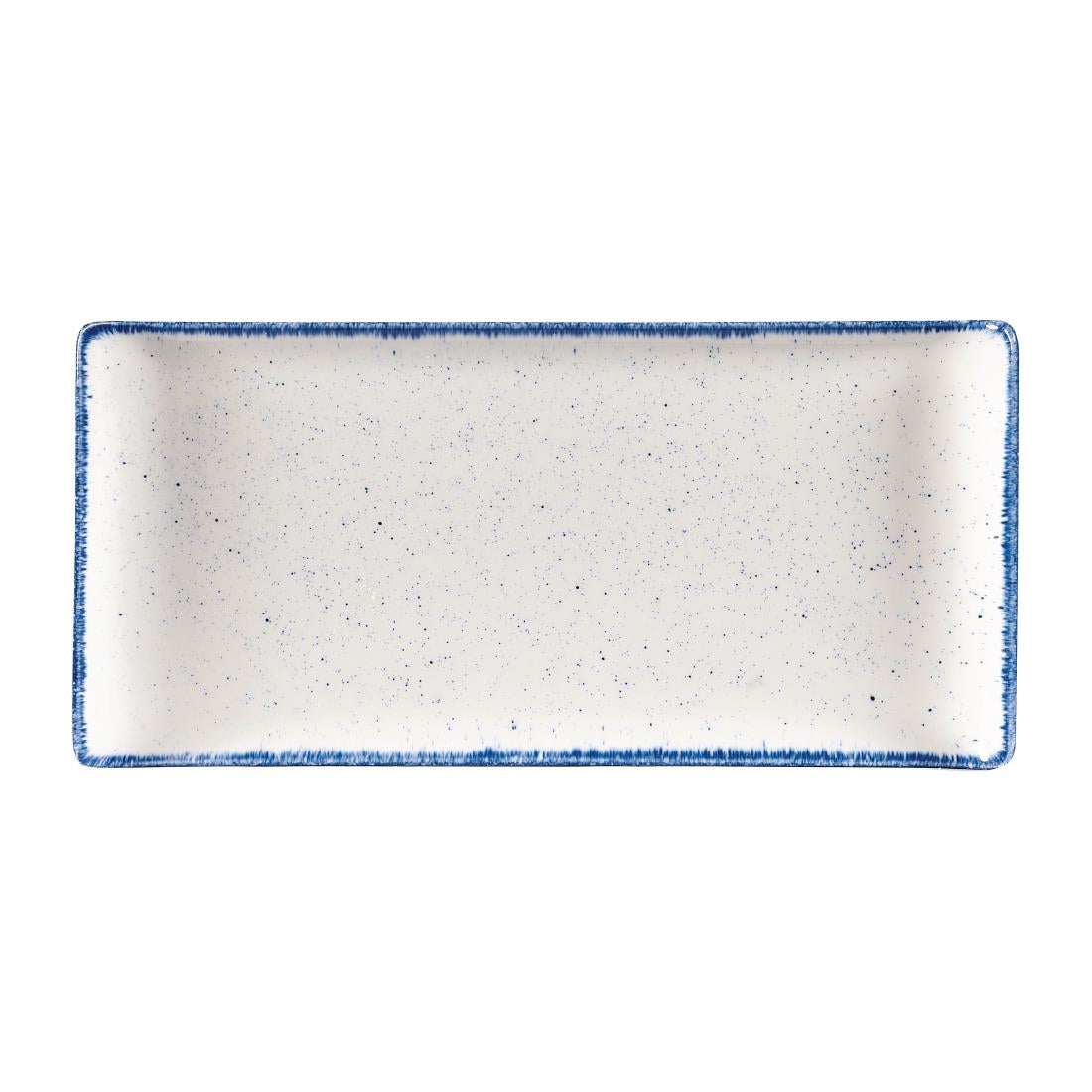 Churchill Stonecast Hints Rectangular Plates Indigo Blue 145 x 300mm (Pack of 6) JD Catering Equipment Solutions Ltd