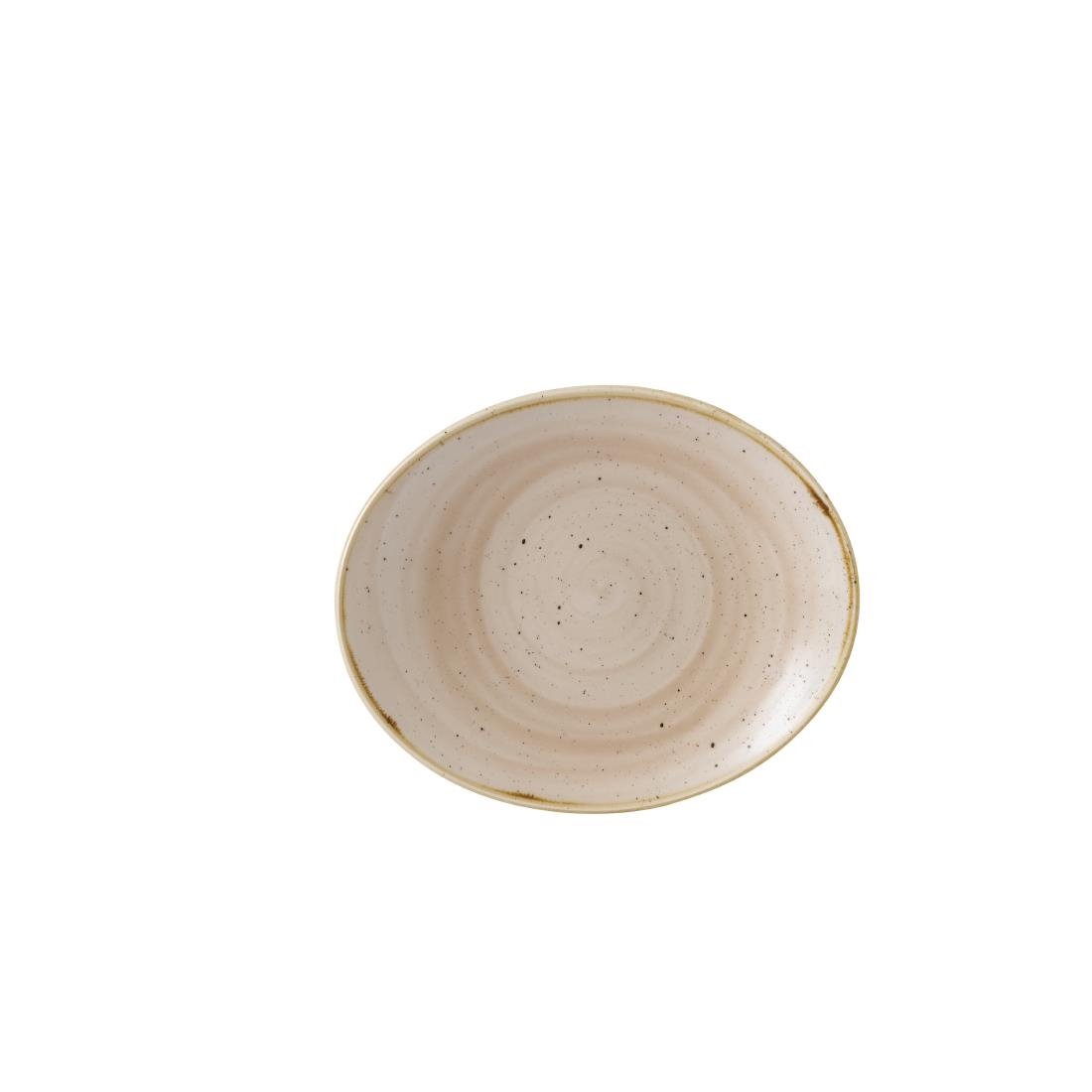 Churchill Stonecast Oval Coupe Plate Nutmeg Cream (Pack of 12) GR946 JD Catering Equipment Solutions Ltd