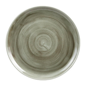 HC805 Churchill Stonecast Patina Antique Coupe Round Plates Green 324mm (Pack of 6) - JD Catering Equipment Solutions Ltd