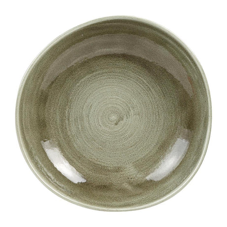 HC824 Churchill Stonecast Patina Antique Organic Round Bowls Green 253mm (Pack of 12) - JD Catering Equipment Solutions Ltd