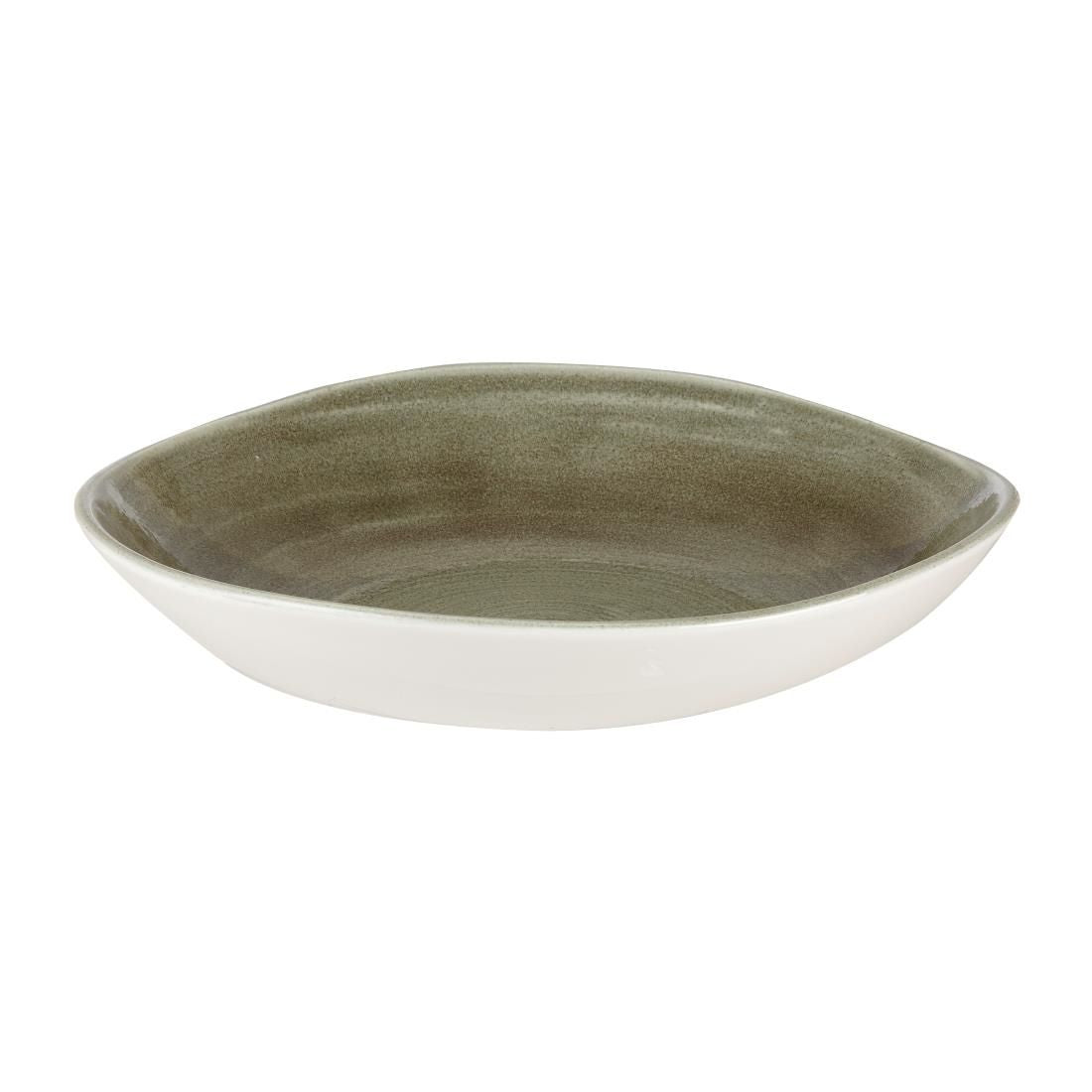 Churchill Stonecast Patina Antique Organic Round Bowls Green 253mm (Pack of 12) JD Catering Equipment Solutions Ltd