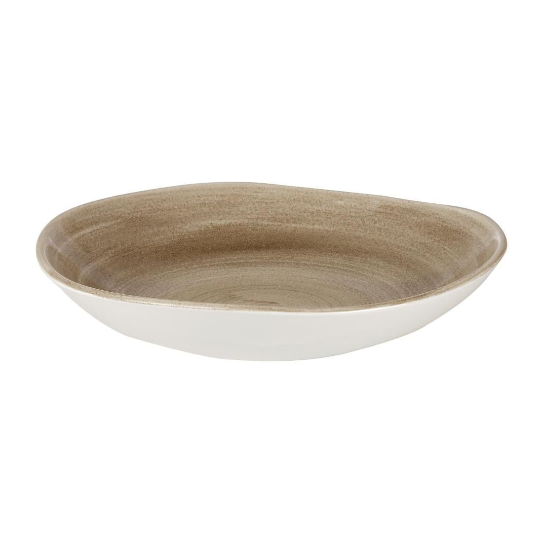 Churchill Stonecast Patina Antique Organic Round Bowls Taupe 253mm (Pack of 12) JD Catering Equipment Solutions Ltd