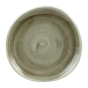 HC822 Churchill Stonecast Patina Antique Organic Round Plates Green 210mm (Pack of 12) - JD Catering Equipment Solutions Ltd