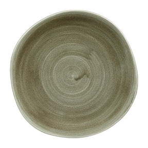 HC821 Churchill Stonecast Patina Antique Organic Round Plates Green 264mm (Pack of 12) - JD Catering Equipment Solutions Ltd
