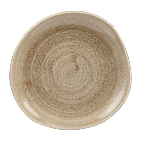 Churchill Stonecast Patina Antique Organic Round Plates Taupe 186mm (Pack of 12) JD Catering Equipment Solutions Ltd