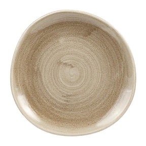 HC802 Churchill Stonecast Patina Antique Organic Round Plates Taupe 210mm (Pack of 12) - JD Catering Equipment Solutions Ltd