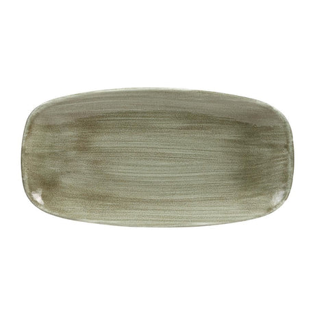 Churchill Stonecast Patina Antique Rectangular Plates Green 298mm (Pack of 12) JD Catering Equipment Solutions Ltd