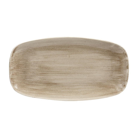 Churchill Stonecast Patina Antique Rectangular Plates Taupe 355mm (Pack of 6) JD Catering Equipment Solutions Ltd