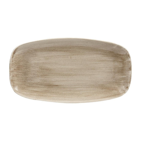 Churchill Stonecast Patina Antique Rectangular Plates Taupe 355mm (Pack of 6) JD Catering Equipment Solutions Ltd