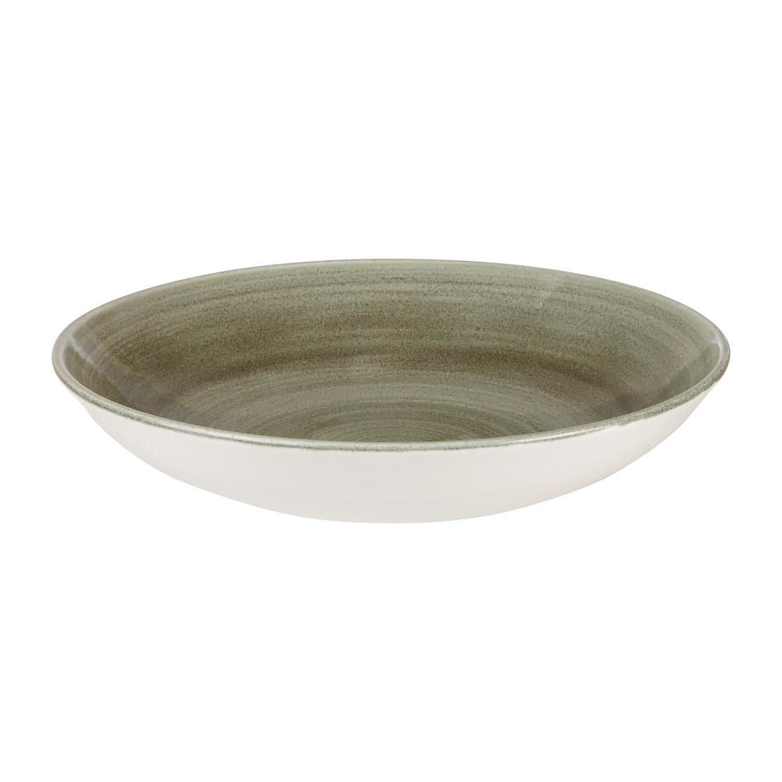 Churchill Stonecast Patina Antique Round Coupe Bowls Green 248mm (Pack of 12) JD Catering Equipment Solutions Ltd