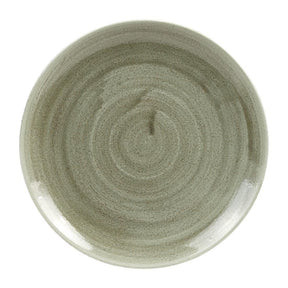 HC808 Churchill Stonecast Patina Antique Round Coupe Plates Green 217mm (Pack of 12) - JD Catering Equipment Solutions Ltd