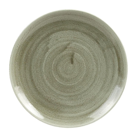 Churchill Stonecast Patina Antique Round Coupe Plates Green 217mm (Pack of 12) JD Catering Equipment Solutions Ltd