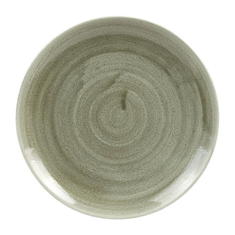Churchill Stonecast Patina Antique Round Coupe Plates Green 217mm (Pack of 12) JD Catering Equipment Solutions Ltd