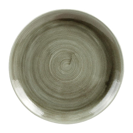 Churchill Stonecast Patina Antique Round Coupe Plates Green 260mm (Pack of 12) JD Catering Equipment Solutions Ltd