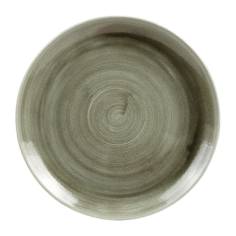 Churchill Stonecast Patina Antique Round Coupe Plates Green 260mm (Pack of 12) JD Catering Equipment Solutions Ltd