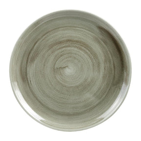 HC806 Churchill Stonecast Patina Antique Round Coupe Plates Green 288mm (Pack of 12) - JD Catering Equipment Solutions Ltd